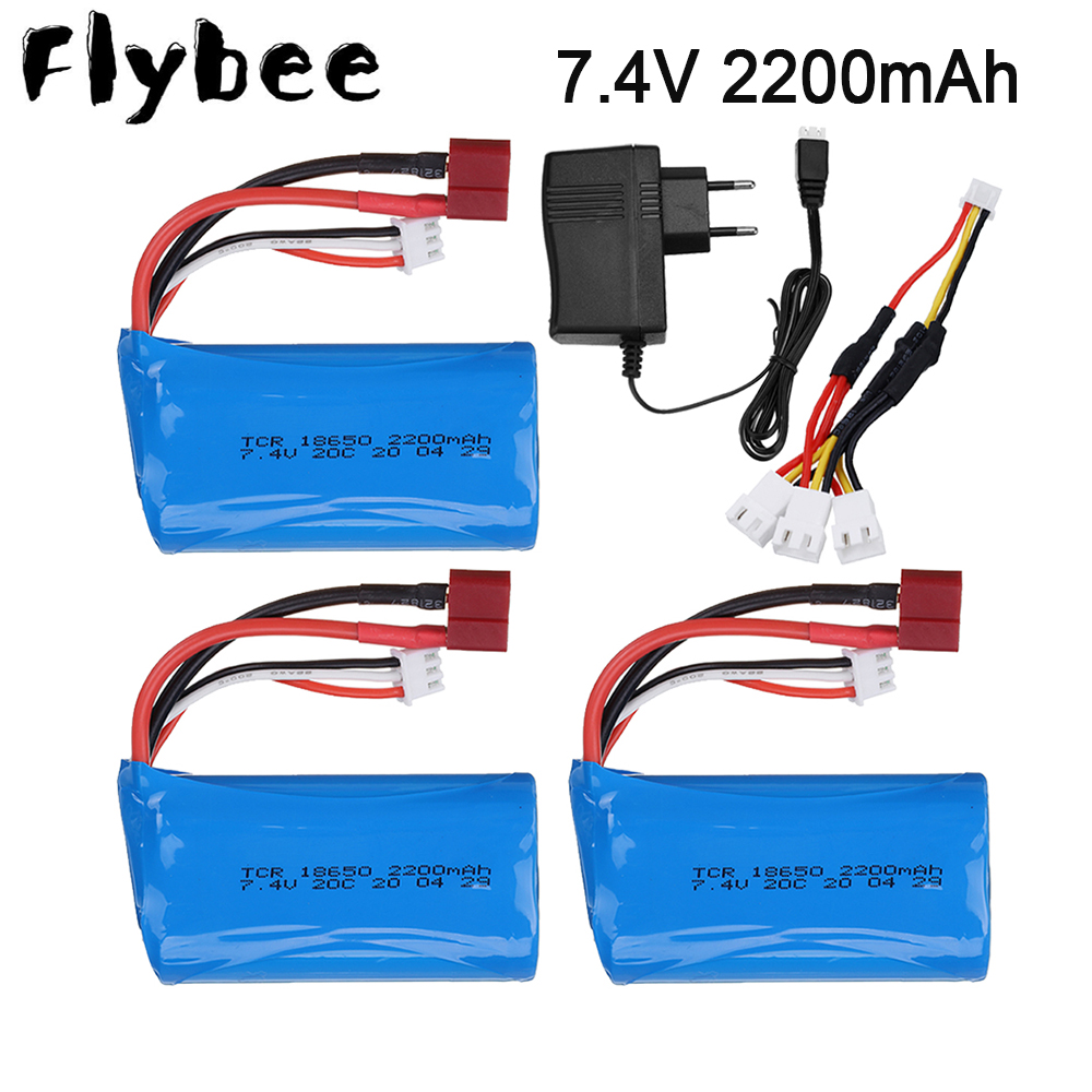 Rc Hobby Wholesale - Baterai 7.4 V 2200mAh 18650 Lipo